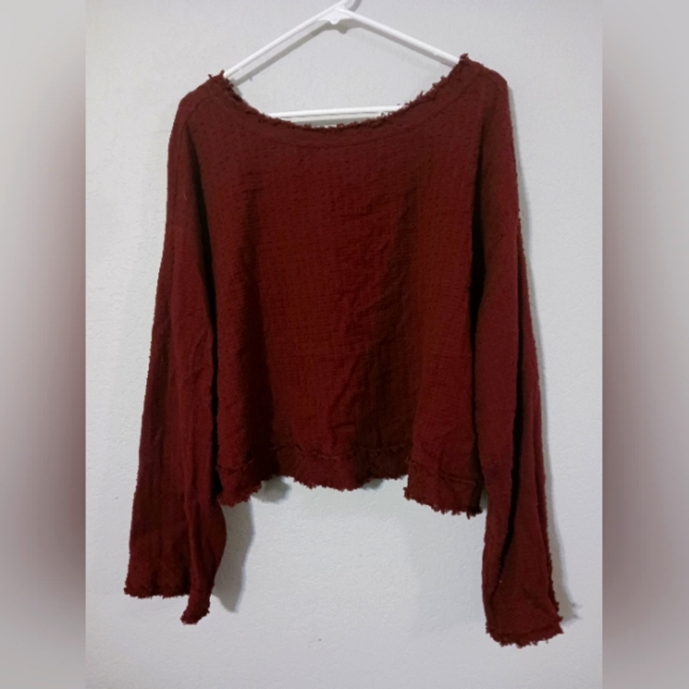 Free people button tie back top
